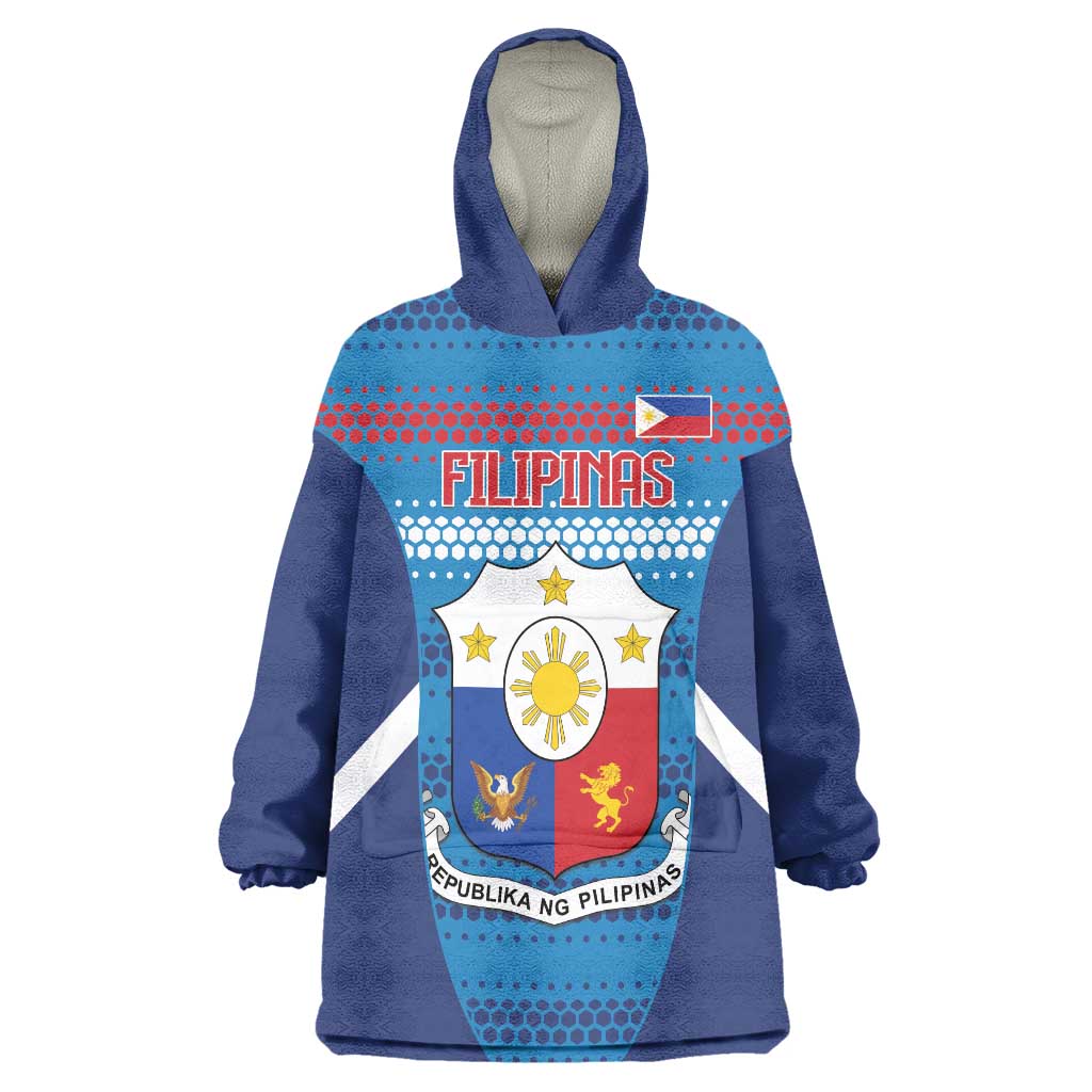 Philippines Football 2026 Wearable Blanket Hoodie Come On Filipinas