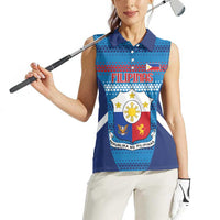 Philippines Football 2026 Women Sleeveless Polo Shirt Come On Filipinas