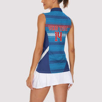 Philippines Football 2026 Women Sleeveless Polo Shirt Come On Filipinas