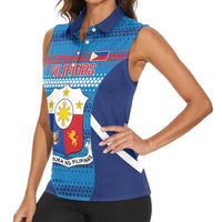 Philippines Football 2026 Women Sleeveless Polo Shirt Come On Filipinas