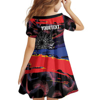 Philippines Sun Tattoo Family Matching Off The Shoulder Long Sleeve Dress and Hawaiian Shirt Feathers Filipinas Grunge Style Black