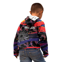 Philippines Sun Tattoo Kid Hoodie Feathers Filipinas Grunge Style Black LT14 - Polynesian Pride