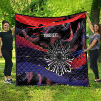 Philippines Sun Tattoo Quilt Feathers Filipinas Grunge Style Black