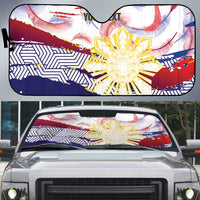 Philippines Sun Tattoo Auto Sun Shade Feathers Filipinas Grunge Style White