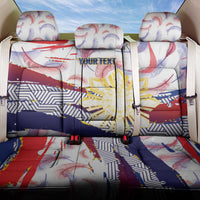 Philippines Sun Tattoo Back Car Seat Cover Feathers Filipinas Grunge Style White