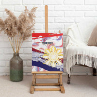 Philippines Sun Tattoo Canvas Wall Art Feathers Filipinas Grunge Style White