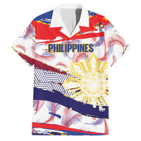 Philippines Sun Tattoo Family Matching Tank Maxi Dress and Hawaiian Shirt Feathers Filipinas Grunge Style White