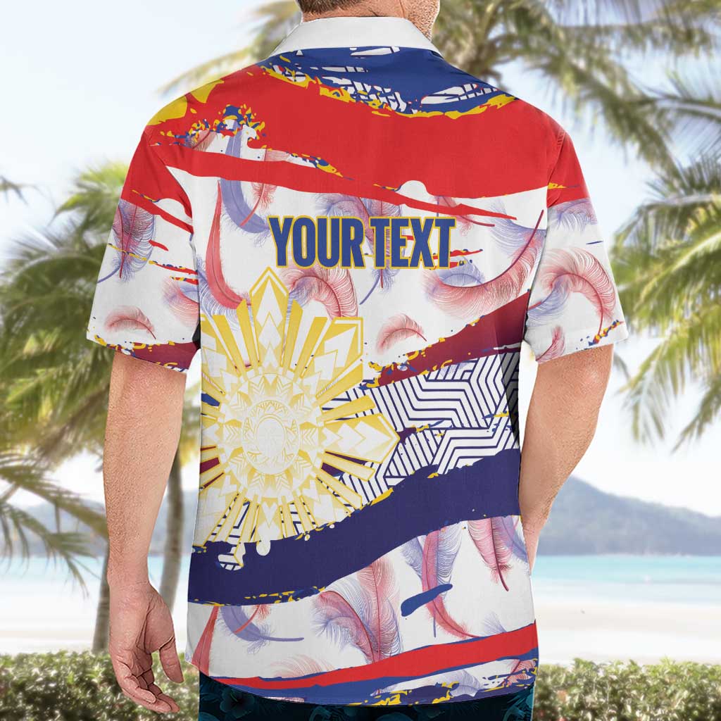 Philippines Sun Tattoo Hawaiian Shirt Feathers Filipinas Grunge Style White
