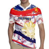 Philippines Sun Tattoo Rugby Jersey Feathers Filipinas Grunge Style White