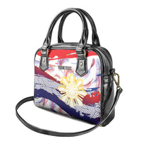 Philippines Sun Tattoo Shoulder Handbag Feathers Filipinas Grunge Style White