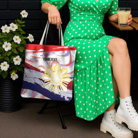 Philippines Sun Tattoo Tote Bag Feathers Filipinas Grunge Style White