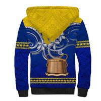 Personalised Tokelau Sherpa Hoodie Tokelauan Tatau Plumeria Special Style LT14 - Polynesian Pride