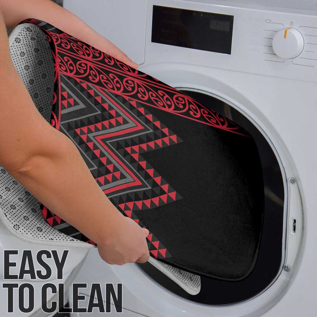 Red Aotearoa Mangopare Kowhaiwhai Niho Taniwha Bathroom Set Maori New Zealand - Polynesian Pride