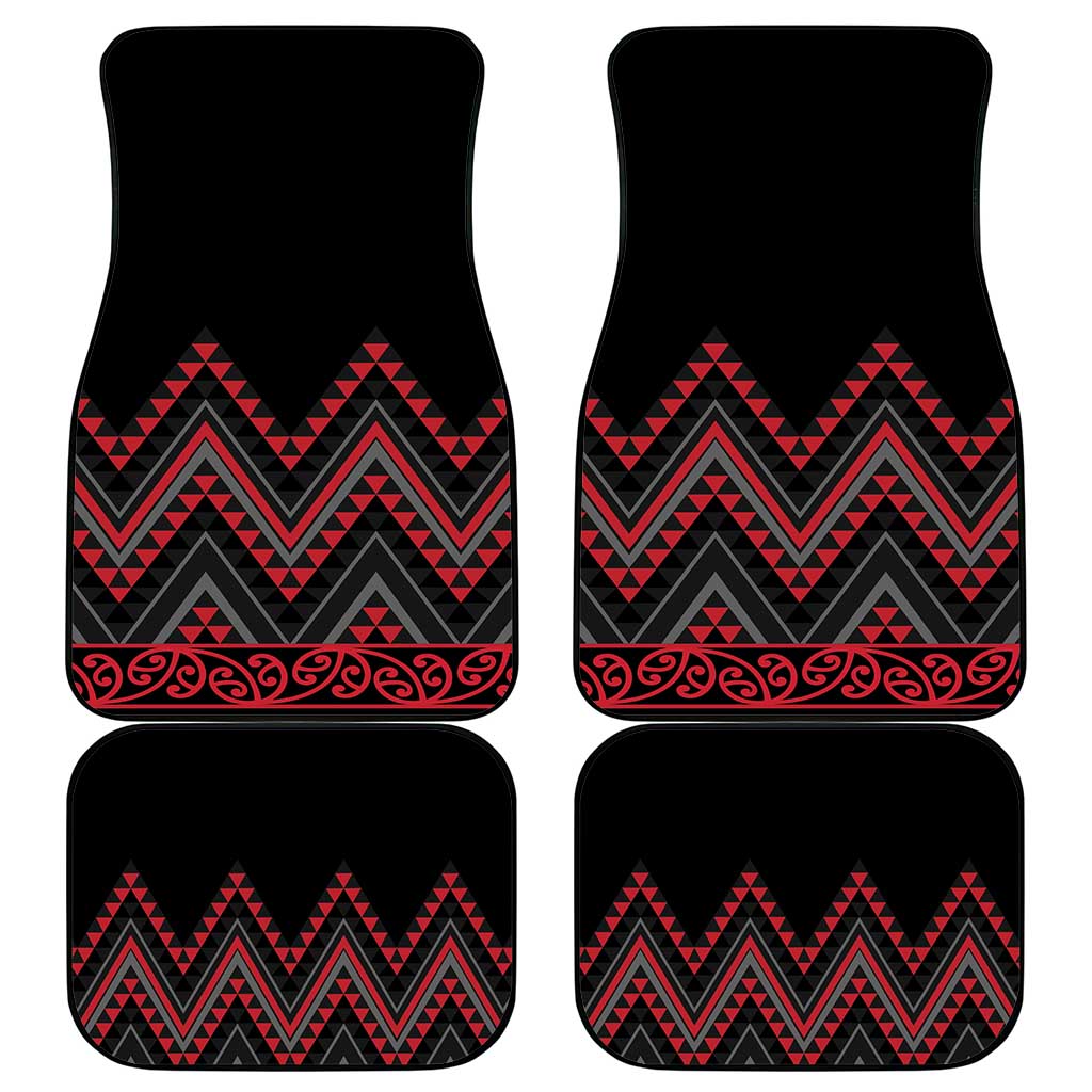 Red Aotearoa Mangopare Kowhaiwhai and Niho Taniwha Car Mats Maori New Zealand