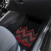 Red Aotearoa Mangopare Kowhaiwhai and Niho Taniwha Car Mats Maori New Zealand