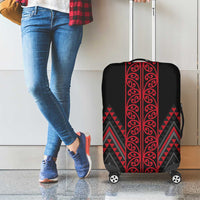 Red Aotearoa Mangopare Kowhaiwhai and Niho Taniwha Luggage Cover Maori New Zealand