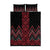 Red Aotearoa Mangopare Kowhaiwhai and Niho Taniwha Quilt Bed Set Maori New Zealand