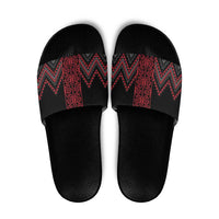 Red Aotearoa Mangopare Kowhaiwhai Niho Taniwha Slide Sandals Maori New Zealand - Polynesian Pride