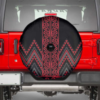 Red Aotearoa Mangopare Kowhaiwhai and Niho Taniwha Spare Tire Cover Maori New Zealand