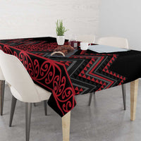 Red Aotearoa Mangopare Kowhaiwhai and Niho Taniwha Tablecloth Maori New Zealand