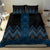 Blue Aotearoa Mangopare Kowhaiwhai and Niho Taniwha Bedding Set Maori New Zealand
