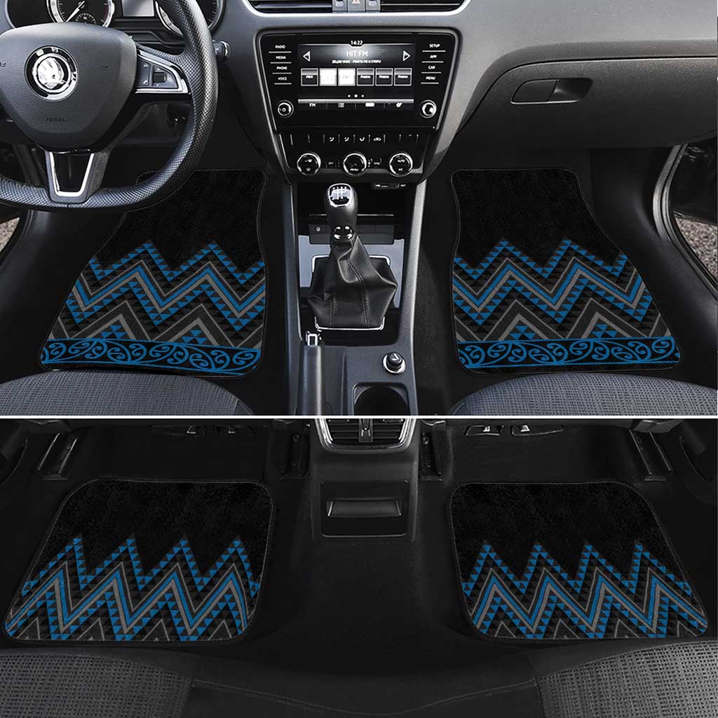 Blue Aotearoa Mangopare Kowhaiwhai and Niho Taniwha Car Mats Maori New Zealand