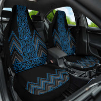 Blue Aotearoa Mangopare Kowhaiwhai and Niho Taniwha Car Seat Cover Maori New Zealand