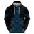 Blue Aotearoa Mangopare Kowhaiwhai and Niho Taniwha Hoodie Maori New Zealand