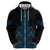 Blue Aotearoa Mangopare Kowhaiwhai and Niho Taniwha Hoodie Maori New Zealand