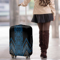 Blue Aotearoa Mangopare Kowhaiwhai and Niho Taniwha Luggage Cover Maori New Zealand