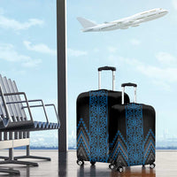 Blue Aotearoa Mangopare Kowhaiwhai and Niho Taniwha Luggage Cover Maori New Zealand