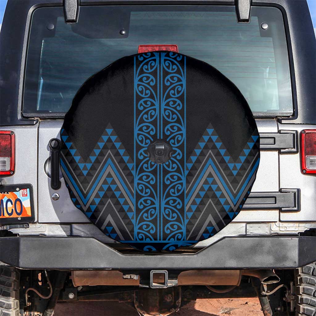 Blue Aotearoa Mangopare Kowhaiwhai and Niho Taniwha Spare Tire Cover Maori New Zealand