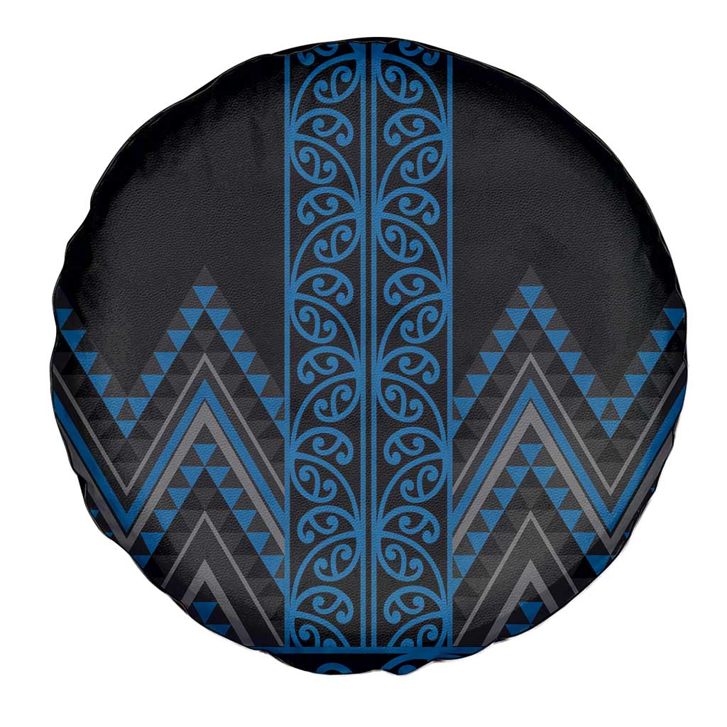 Blue Aotearoa Mangopare Kowhaiwhai and Niho Taniwha Spare Tire Cover Maori New Zealand