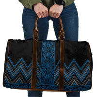Blue Aotearoa Mangopare Kowhaiwhai Niho Taniwha Travel Bag Maori New Zealand - Polynesian Pride