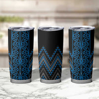 Blue Aotearoa Mangopare Kowhaiwhai and Niho Taniwha Tumbler Cup Maori New Zealand