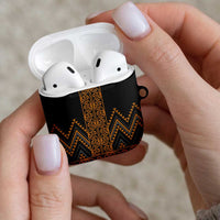 Gold Aotearoa Mangopare Kowhaiwhai Niho Taniwha AirPods Case Maori New Zealand - Polynesian Pride