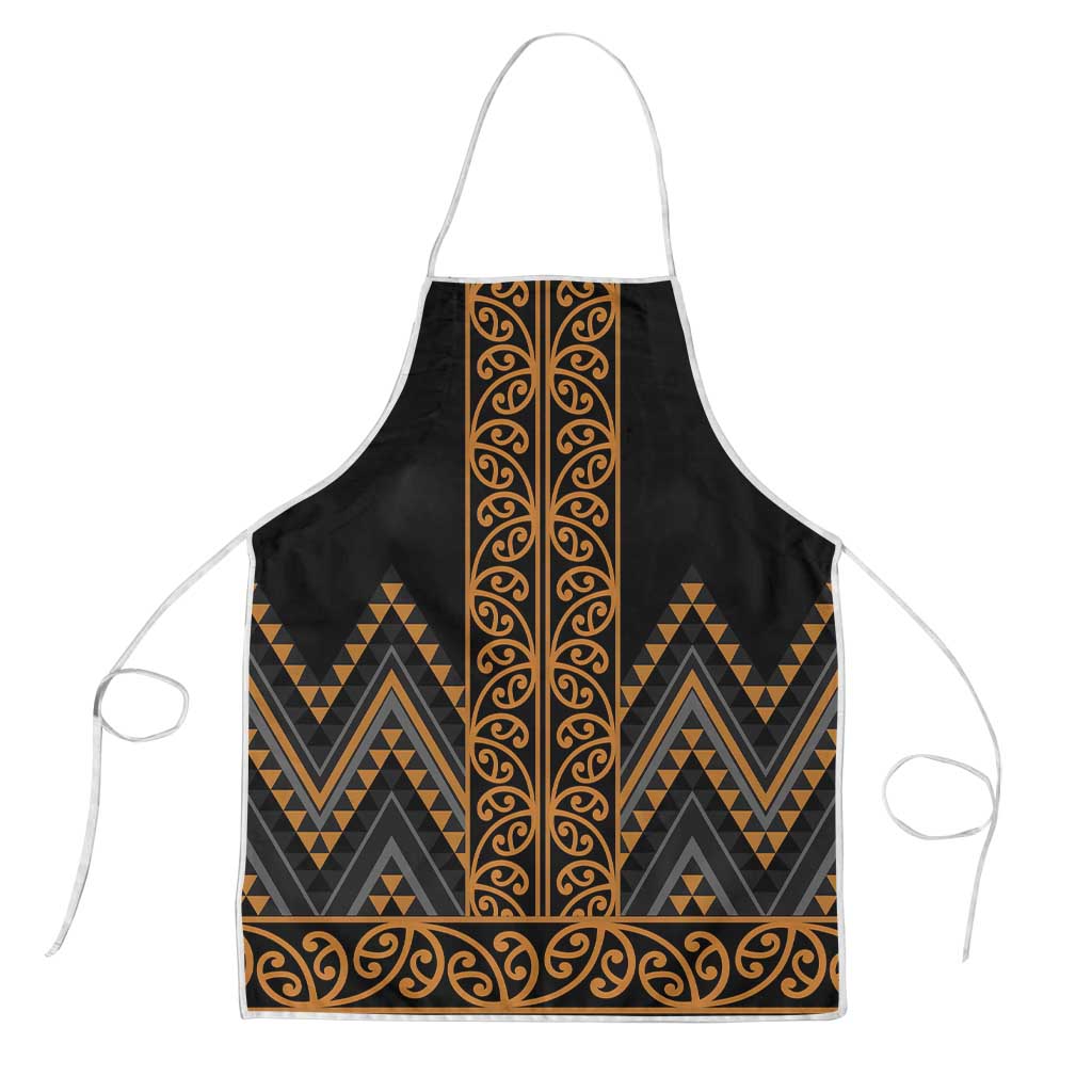Gold Aotearoa Mangopare Kowhaiwhai Niho Taniwha Apron Maori New Zealand - Polynesian Pride