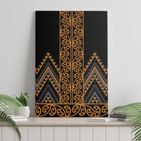 Gold Aotearoa Mangopare Kowhaiwhai and Niho Taniwha Canvas Wall Art Maori New Zealand