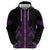 Purple Aotearoa Mangopare Kowhaiwhai and Niho Taniwha Hoodie Maori New Zealand