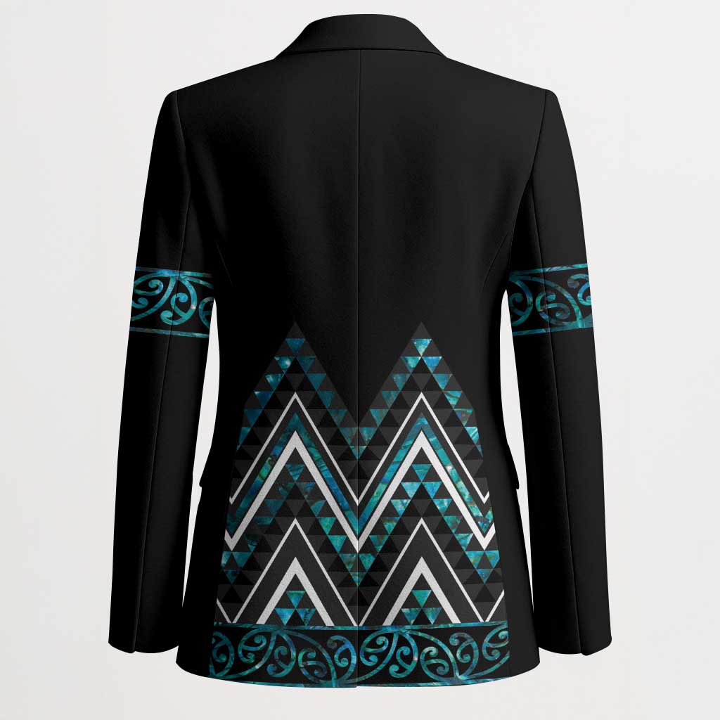 Paua Shell Aotearoa Mangopare Kowhaiwhai Niho Taniwha Blazer Maori New Zealand - Polynesian Pride
