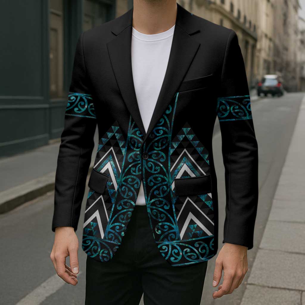 Paua Shell Aotearoa Mangopare Kowhaiwhai Niho Taniwha Blazer Maori New Zealand - Polynesian Pride