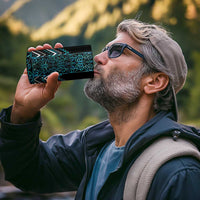 Paua Shell Aotearoa Mangopare Kowhaiwhai and Niho Taniwha 4 in 1 Can Cooler Tumbler Maori New Zealand