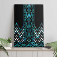 Paua Shell Aotearoa Mangopare Kowhaiwhai and Niho Taniwha Canvas Wall Art Maori New Zealand