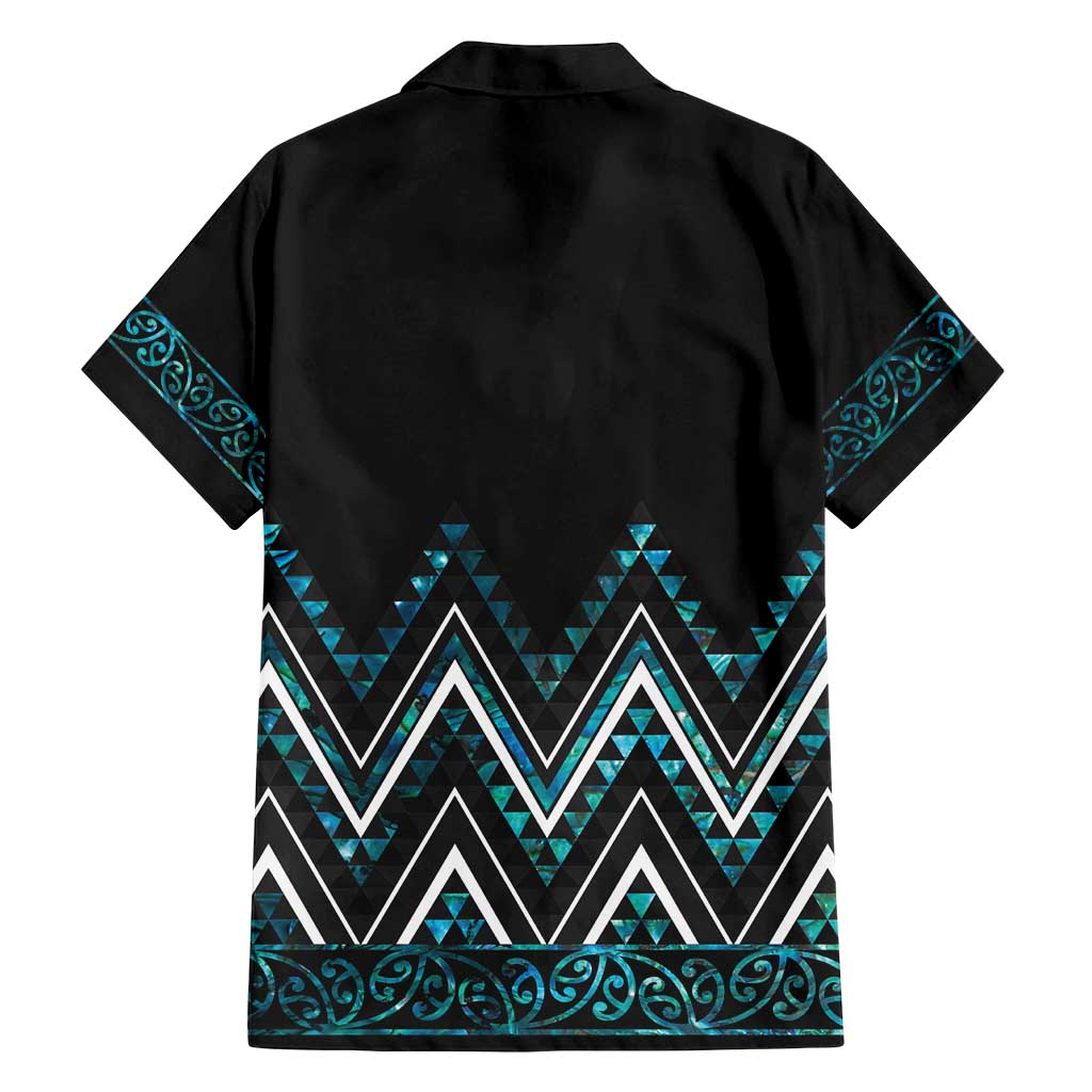 Paua Shell Aotearoa Mangopare Kowhaiwhai and Niho Taniwha Family Matching Long Sleeve Bodycon Dress and Hawaiian Shirt Maori New Zealand