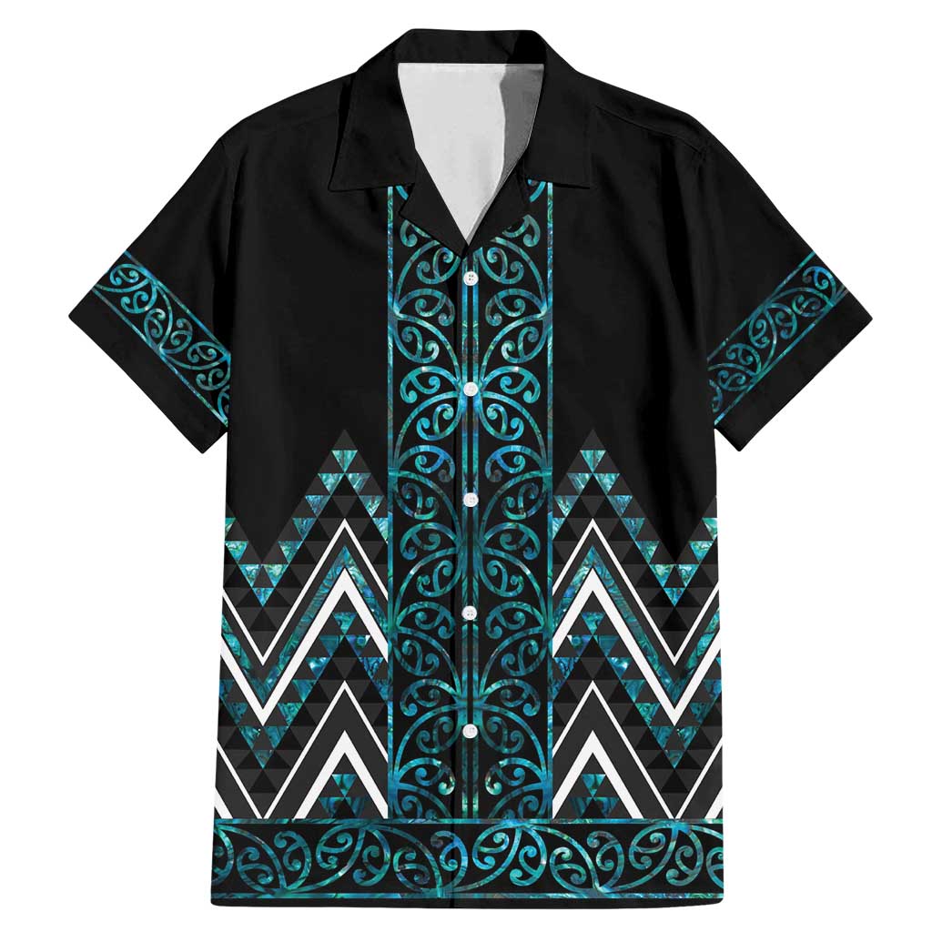 Paua Shell Aotearoa Mangopare Kowhaiwhai and Niho Taniwha Family Matching Mermaid Dress and Hawaiian Shirt Maori New Zealand