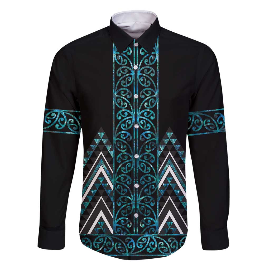 Paua Shell Aotearoa Mangopare Kowhaiwhai and Niho Taniwha Family Matching Mermaid Dress and Hawaiian Shirt Maori New Zealand