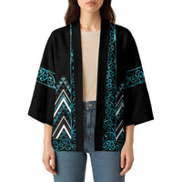 Paua Shell Aotearoa Mangopare Kowhaiwhai Niho Taniwha Kimono Maori New Zealand - Polynesian Pride