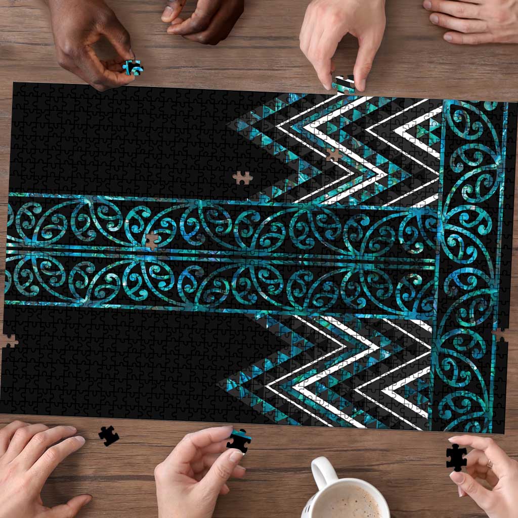 Paua Shell Aotearoa Mangopare Kowhaiwhai Niho Taniwha Puzzle Maori New Zealand - Polynesian Pride