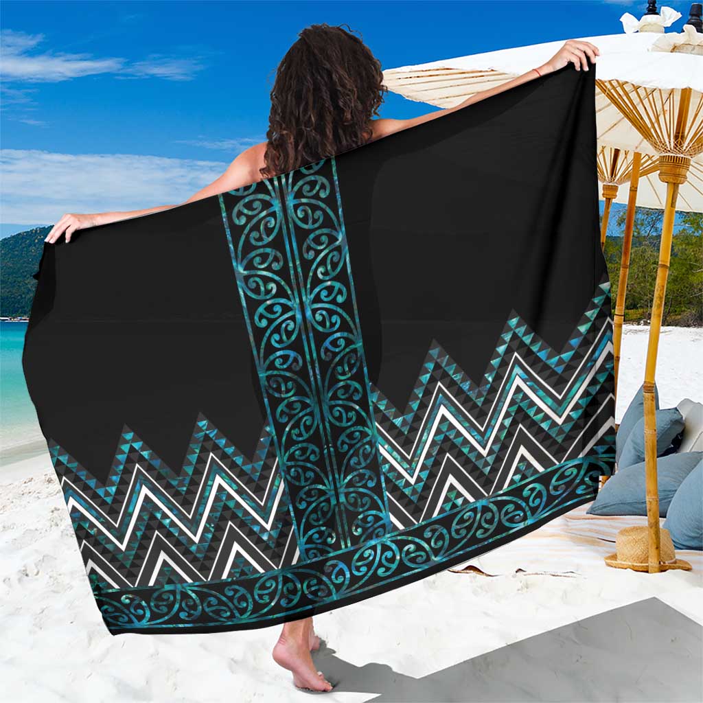 Paua Shell Aotearoa Mangopare Kowhaiwhai and Niho Taniwha Sarong Maori New Zealand