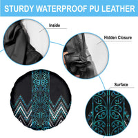 Paua Shell Aotearoa Mangopare Kowhaiwhai and Niho Taniwha Spare Tire Cover Maori New Zealand